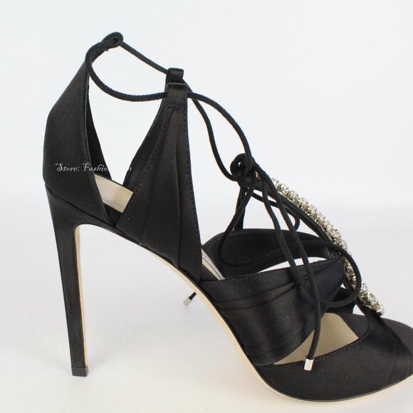 NEW JIMMY CHOO Kenny 100 Crystal Sandals - Picture 6 of 16